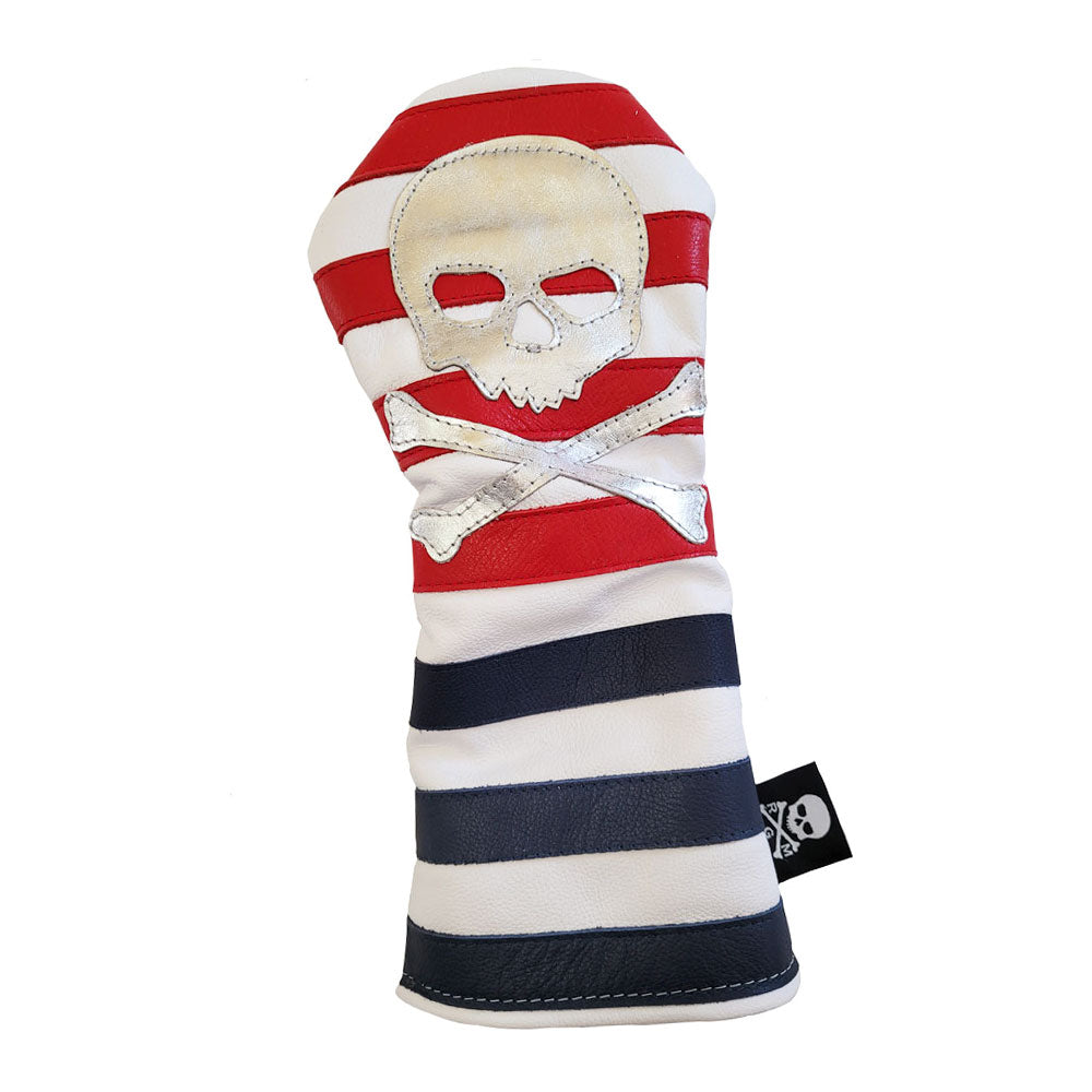 NEW! The Red, White & Blue Rugby Stripe Driver Headcover - Robert Mark Golf