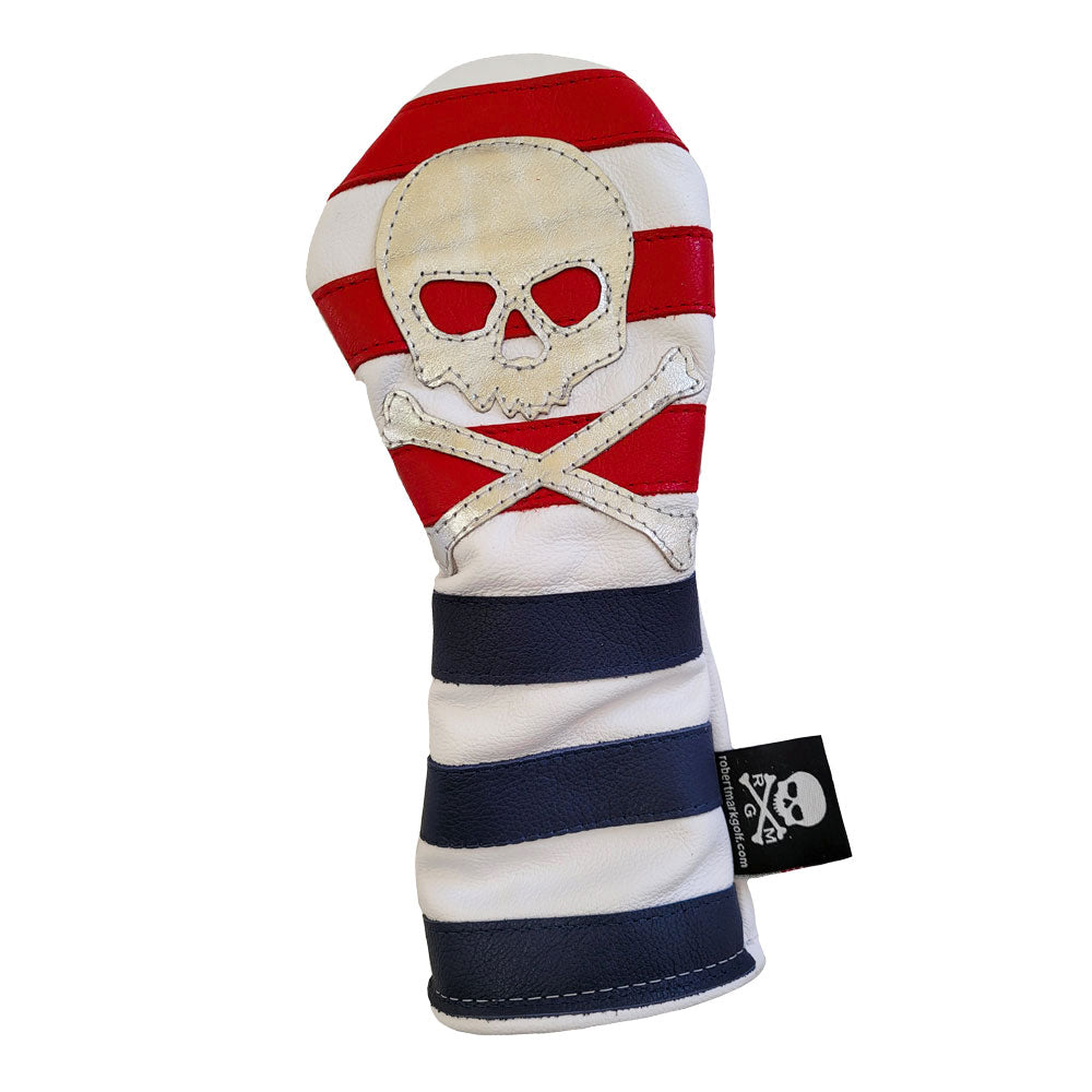 NEW! The Red, White & Blue Rugby Stripe Fairway Wood Headcover - Robert Mark Golf