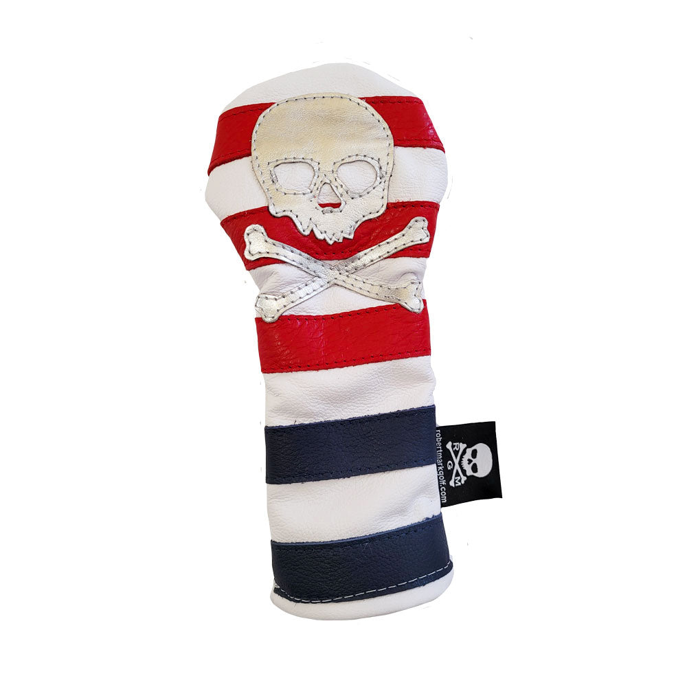 NEW! The Red, White & Blue Rugby Stripe Hybrid Headcover - Robert Mark Golf