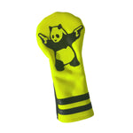 The Neon Yellow "Panda with Guns" Fairway Wood Headcover - Robert Mark Golf