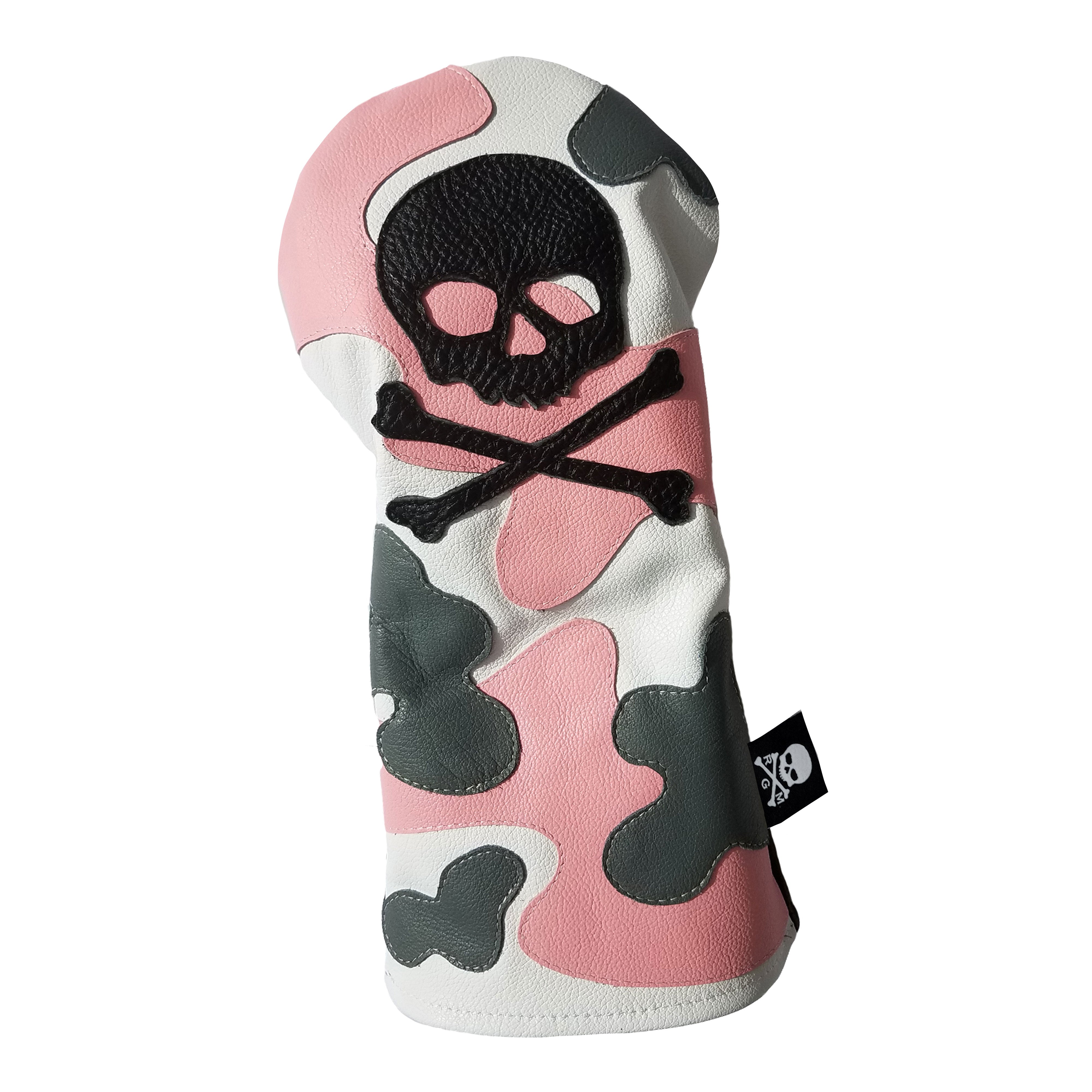 The Pink Camo Skull & Bones Headcover - Robert Mark Golf
