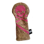 One-Of-A-Kind! Skull & Bones Hot Pink Baseball Glove Fairway Wood Cover - Robert Mark Golf