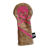 One-Of-A-Kind! Skull & Bones Hot Pink Baseball Glove Fairway Wood Cover - Robert Mark Golf