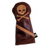New! 2 Tone Baseball Glove leather Skull & Bones w/ Stripe Headcover!