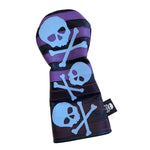 One-Of-A-Kind! Signature Dancing Skull & Bones / Rugby Stripes Driver Cover - Robert Mark Golf