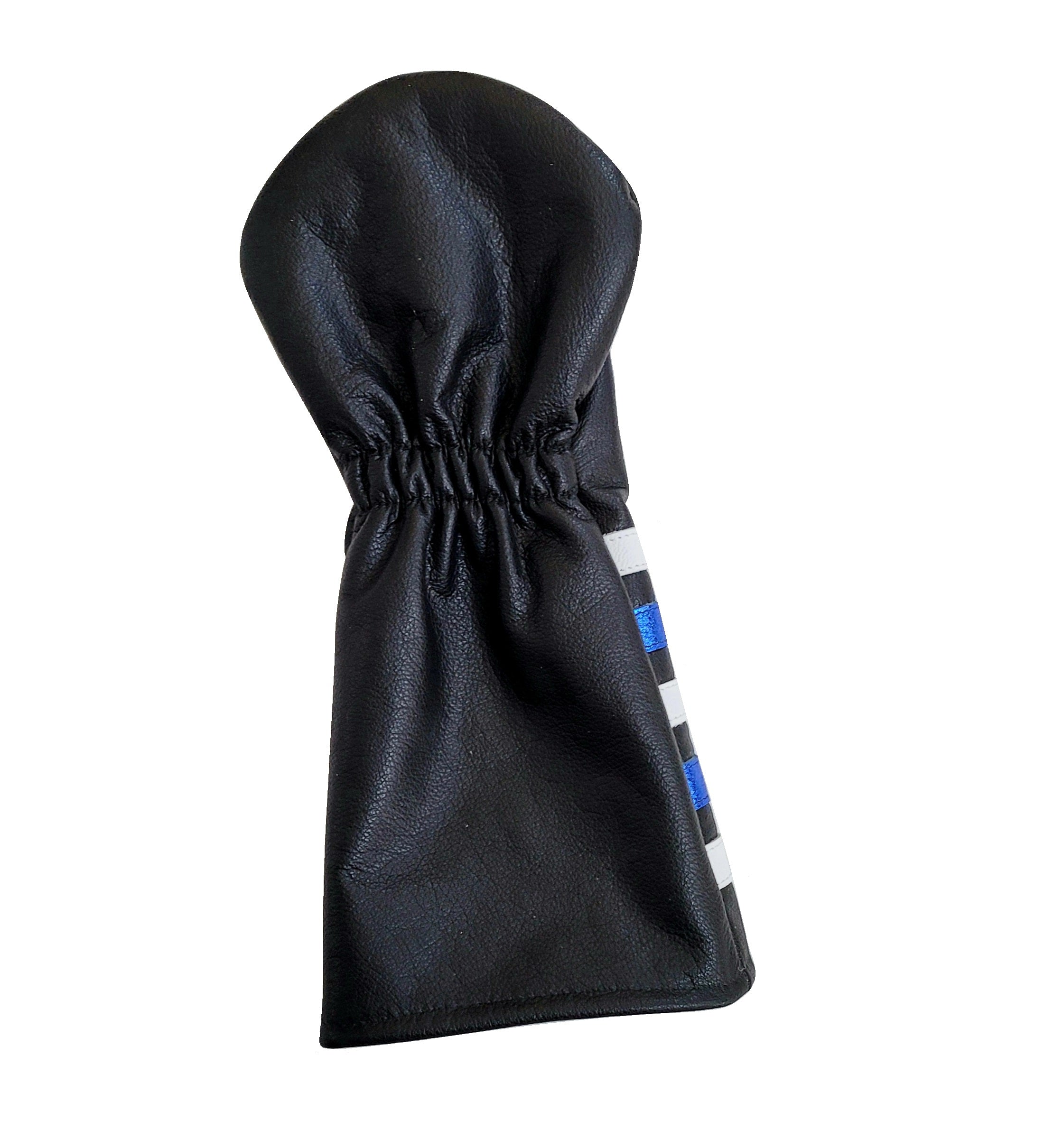 New! Metallic Blue Skull & Bones w/ Rugby Stripes Headcover! - Robert Mark Golf