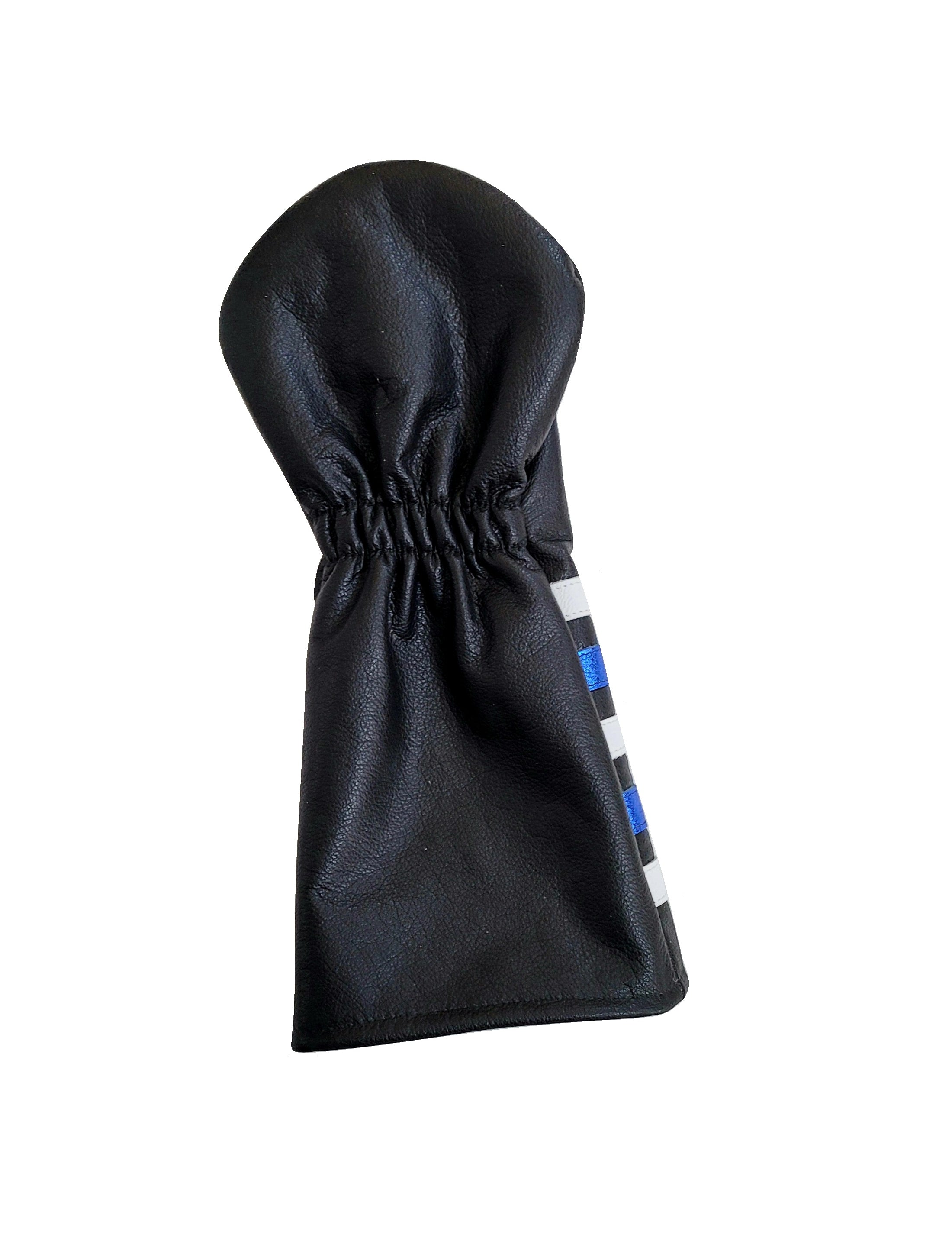 New! Metallic Blue Skull & Bones w/ Rugby Stripes Headcover! - Robert Mark Golf