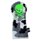 One-Of-A-Kind! Neon Green Skull & Bones Camo Driver Headcover