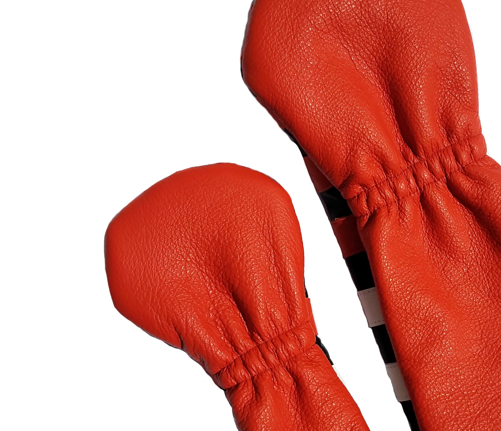 Orange Rugby Stripe with Skull & Bones Pair of Headcovers - Robert Mark Golf