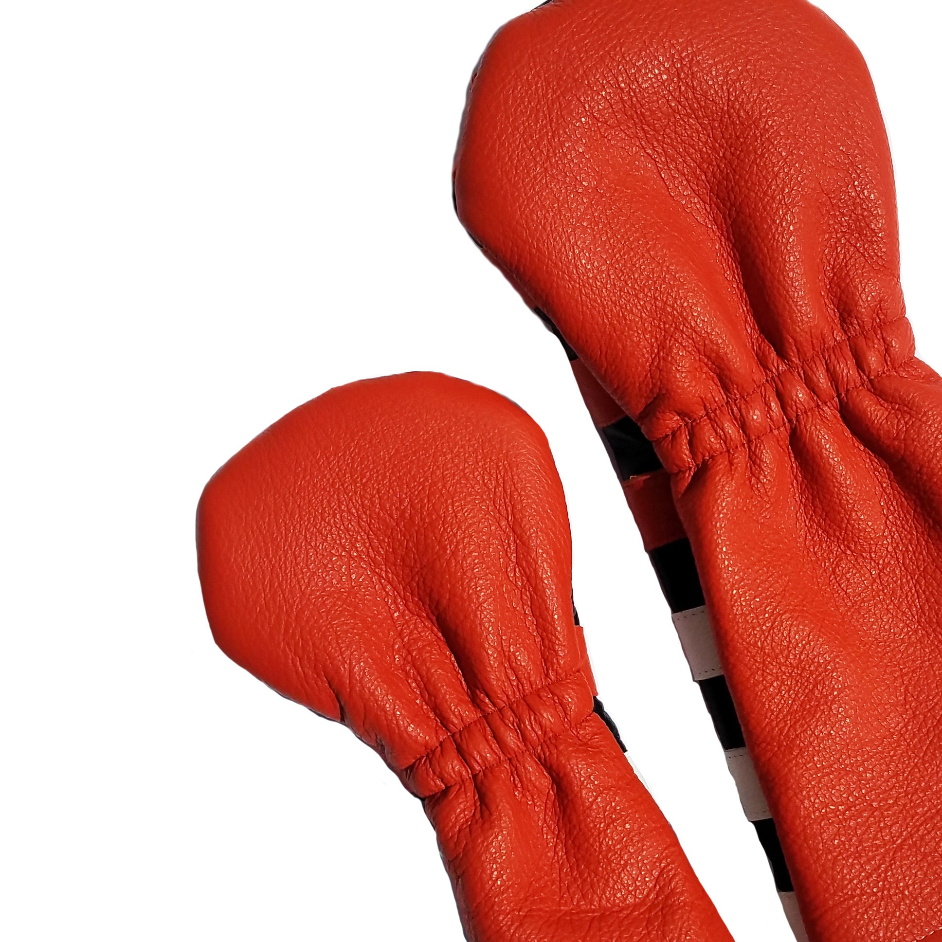 Orange Rugby Stripe with Skull & Bones Pair of Headcovers - Robert Mark Golf