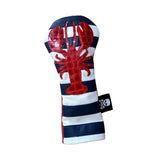 One-Of-A-Kind! The Rugby Stripe Alligator Lobster Fairway Wood Cover