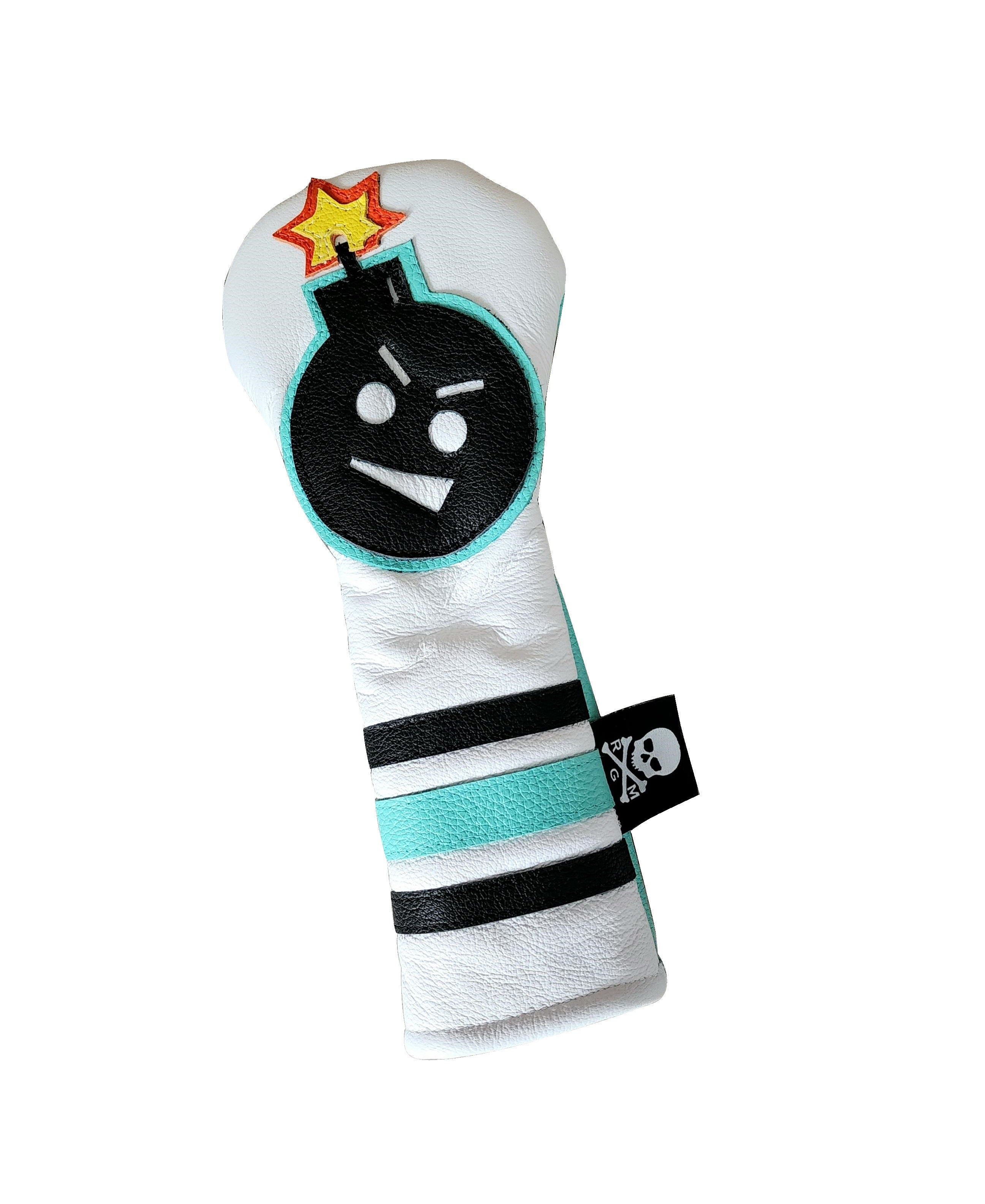 One of a Kind! Tiffany Blue style "Angry Bomb" Fairway Wood Headcover - Robert Mark Golf
