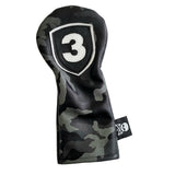 One-Of-A-Kind! The Urban Camo 3 Shield fairway wood headcover.