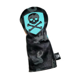 One-Of-A-Kind! Urban Camo / Tiffany Blue Skull & Bones Shield Driver headcover.